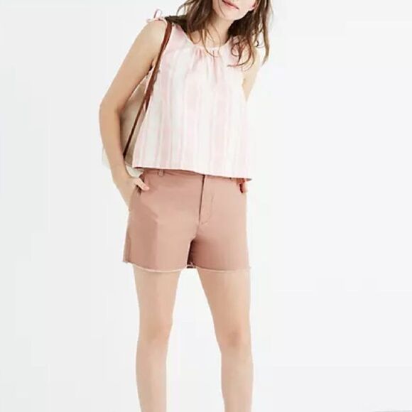 Madewell High Rise Twill Shorts - Picture 1 of 7